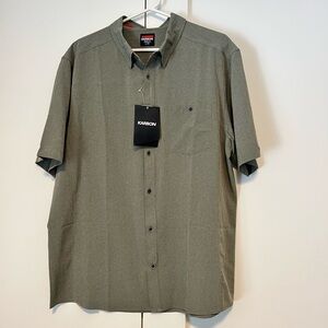 Karbon Men's Olive Casual Button Down Shirt